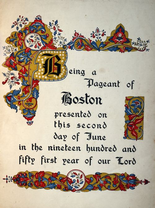 Boston Pageant programme cover