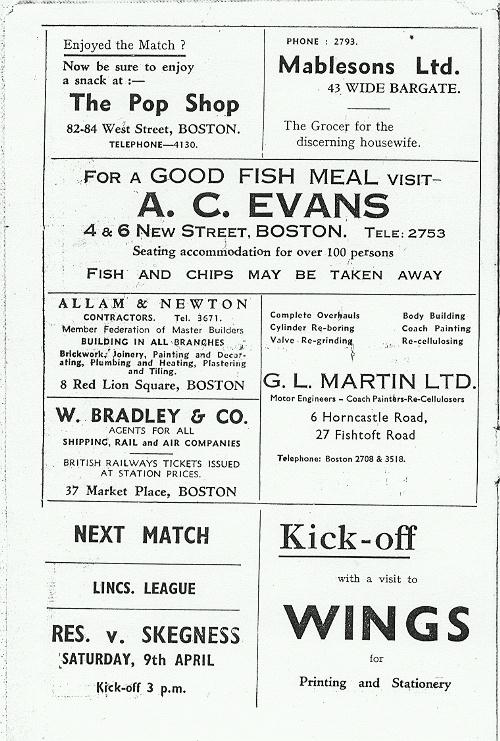 Programme Page 2 - 1954/5
