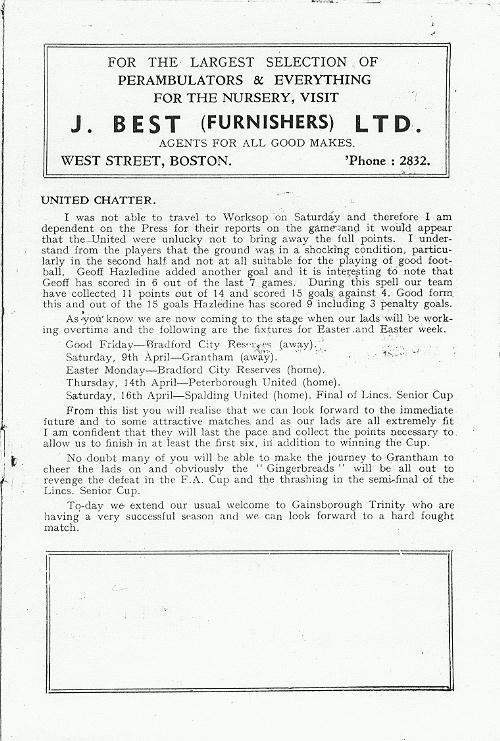 Programme Page 3 - 1954/5