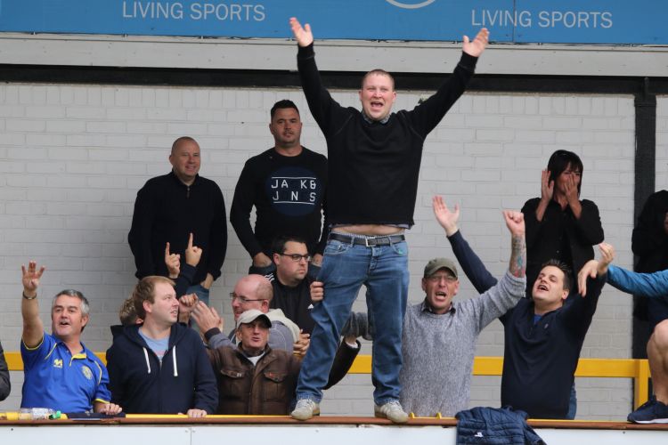 Peterborough Sports' fans celebrate