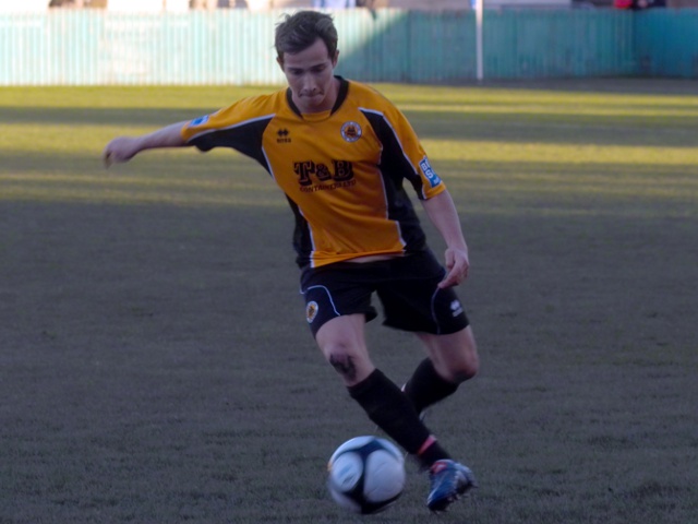 Danny Sleath dribbles down the wing