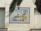 Tiled picture on house